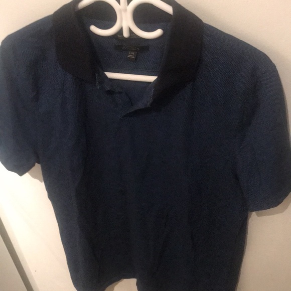 Banana Republic Luxury Touch dark/mid blue 2 tone polo gorgeous!! - Picture 4 of 4